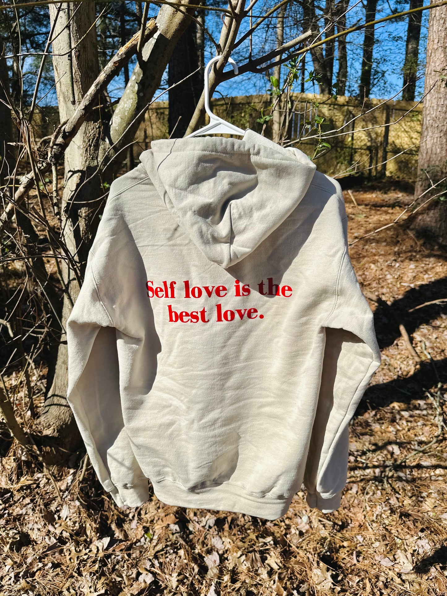 Tan & Red Hoodie