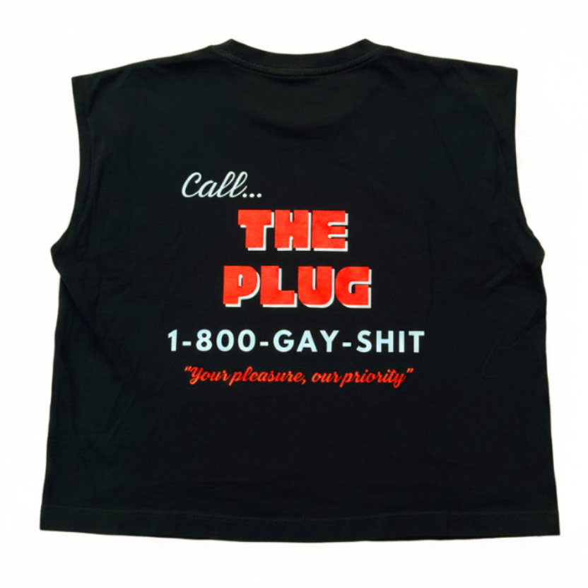 Cropped Muscle Tee - Support Your Local Strap Dealer